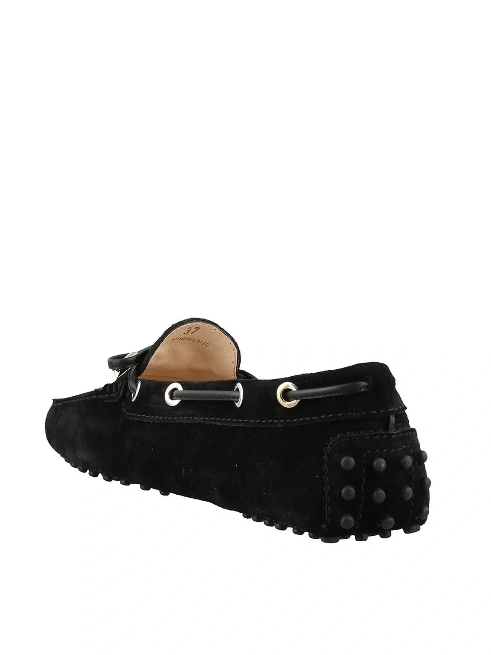 Tod's Gommino Suede Driver Loafers Black Size 38 EU 8 US